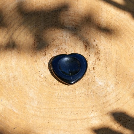 Worry Stone Coeur Obsidienne Noire