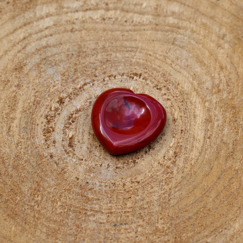 Worry Stone Coeur Jaspe Rouge