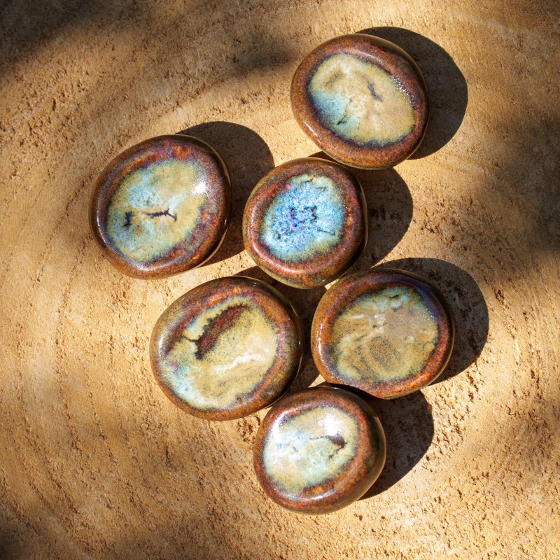 Worry Stone Céramique Lagune