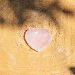Worry Stone Coeur Quartz Rose
