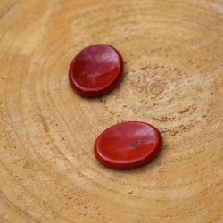 Worry Stone Ovale Jaspe Rouge
