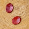 Worry Stone Ovale Jaspe Rouge