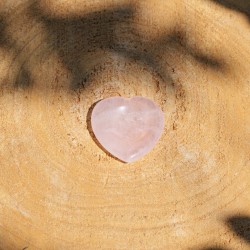 Worry Stone Coeur Quartz Rose