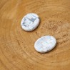 Worry Stone Ovale Turquoise blanche