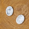 Worry Stone Ovale Turquoise blanche