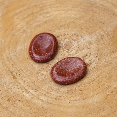 Worry Stone Ovale Pierre de sable dorée