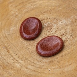 Worry Stone Ovale Pierre de sable dorée