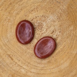 Worry Stone Ovale Pierre de sable dorée
