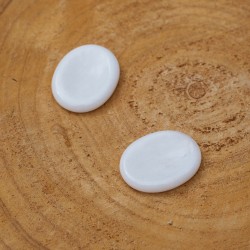 Worry Stone Ovale Jade blanc