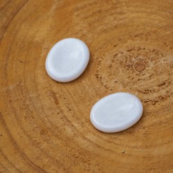 Worry Stone Ovale Jade blanc