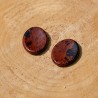 Worry Stone Ovale Obsidienne rouge