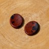 Worry Stone Ovale Obsidienne rouge