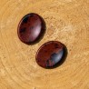 Worry Stone Ovale Obsidienne rouge
