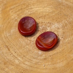 Worry Stone Ovale Agate rouge