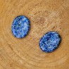 Worry Stone Ovale Bleu et blanche