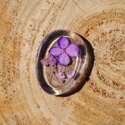Worry Stone Fleurs séchées - violet