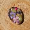 Worry Stone Fleurs séchées - rose et violet