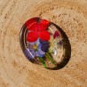 Worry Stone Fleurs séchées - rouge et violet