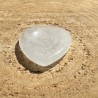Worry Stone Coeur Quartz Transparent