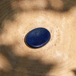 Worry Stone Ovale Bleue Pailletée