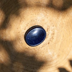 Worry Stone Ovale Bleue Pailletée