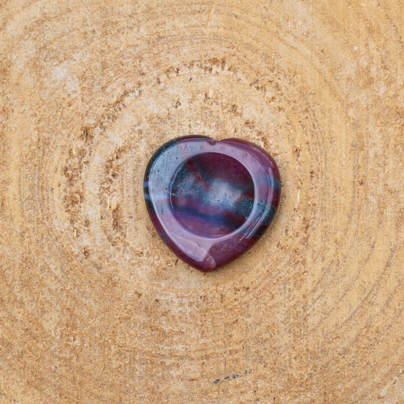 Worry Stone Coeur Agate indienne